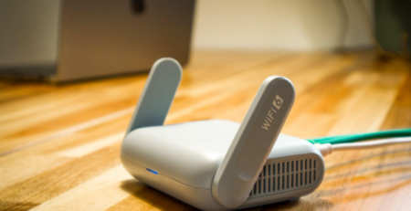 white wifi router